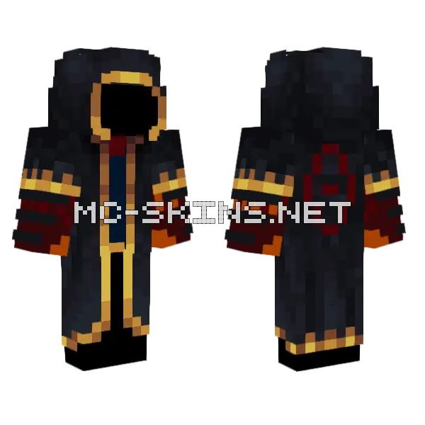 Dark Mage Skin Minecraft skin, front and back