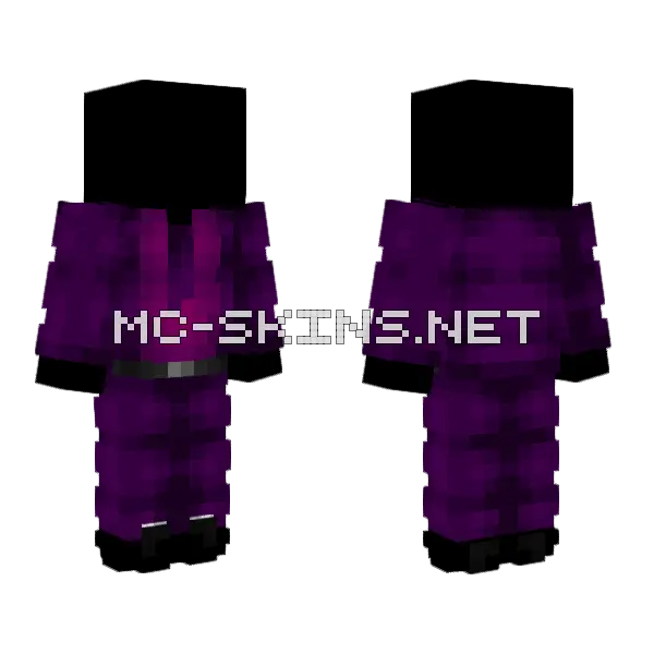 Dark Magenta Suit Tie Minecraft skin, front and back
