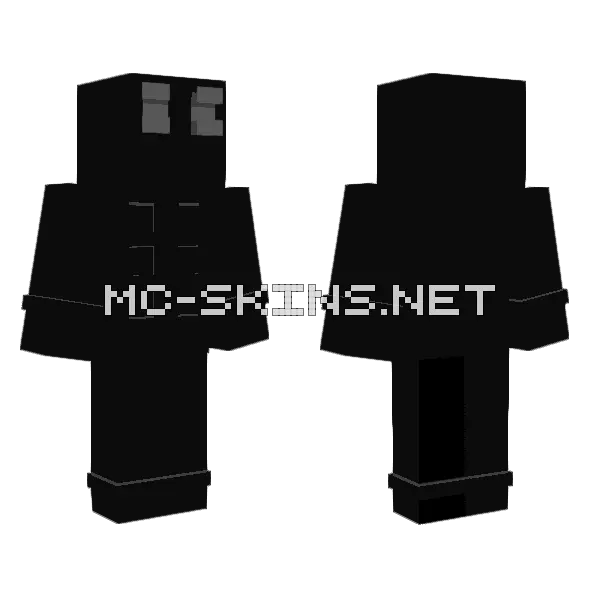 Dark Man With Effects Minecraft skin, front and back