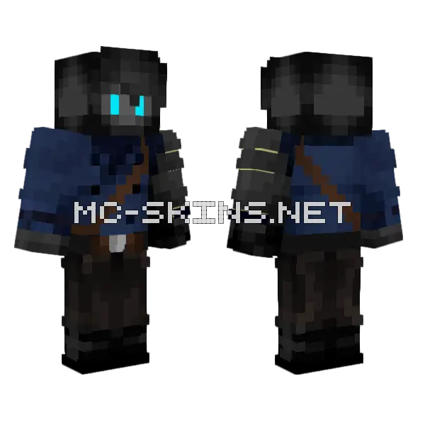Dark Mech Suit Minecraft skin, front and back