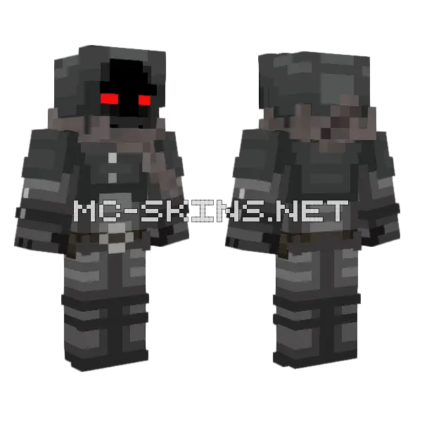 Dark Mech Warrior, front and back