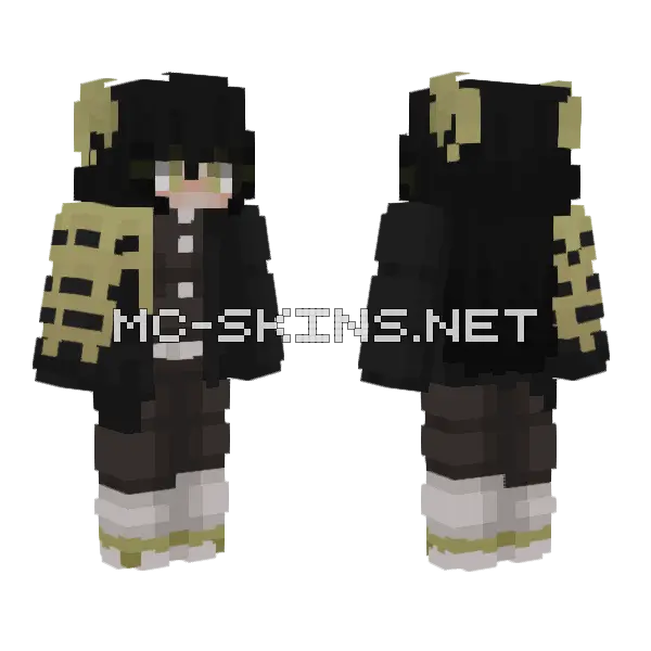 Dark Military Uniform Minecraft skin, front and back