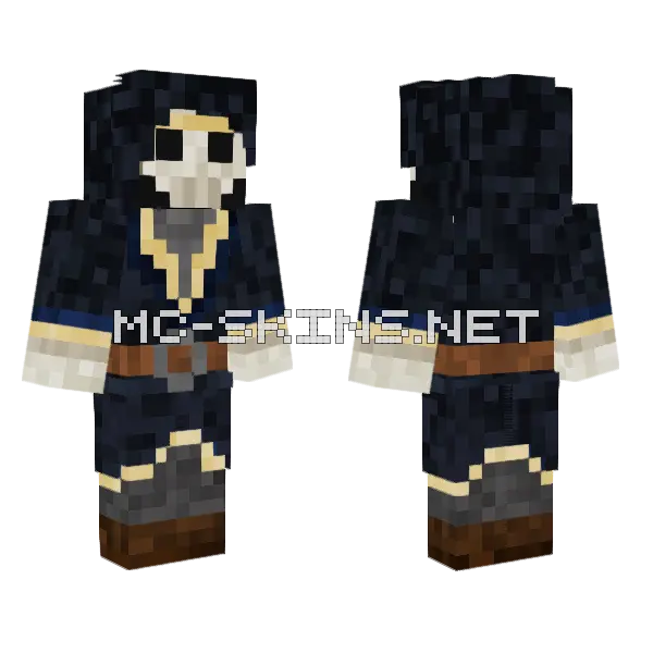 Dark Necromancer Minecraft skin, front and back
