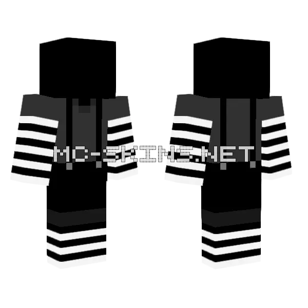 Dark Outfit Minecraft skin, front and back