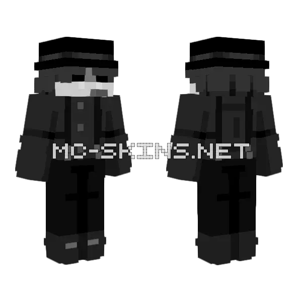 Dark Past OC Minecraft skin, front and back