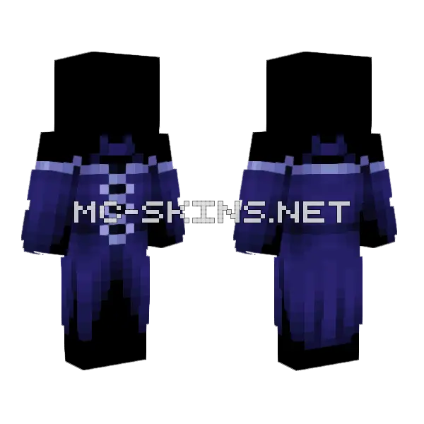 Dark Purple Dress Minecraft skin, front and back
