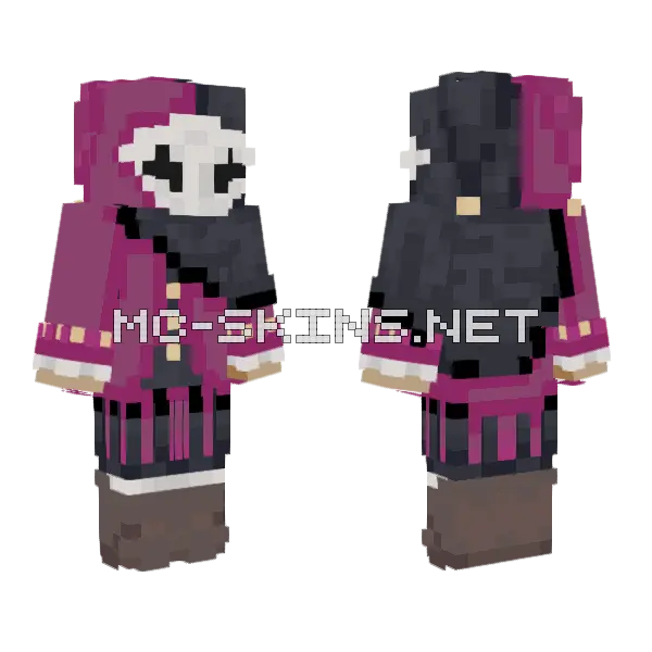 Dark Purple Outfit Minecraft skin, front and back