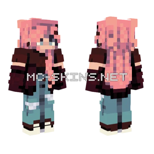 Dark Raspberry Rce Minecraft skin, front and back