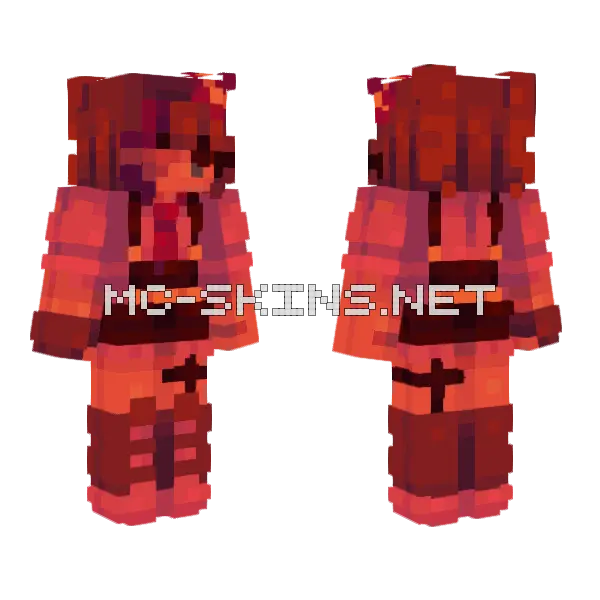 Dark Red Minecraft skin, front and back