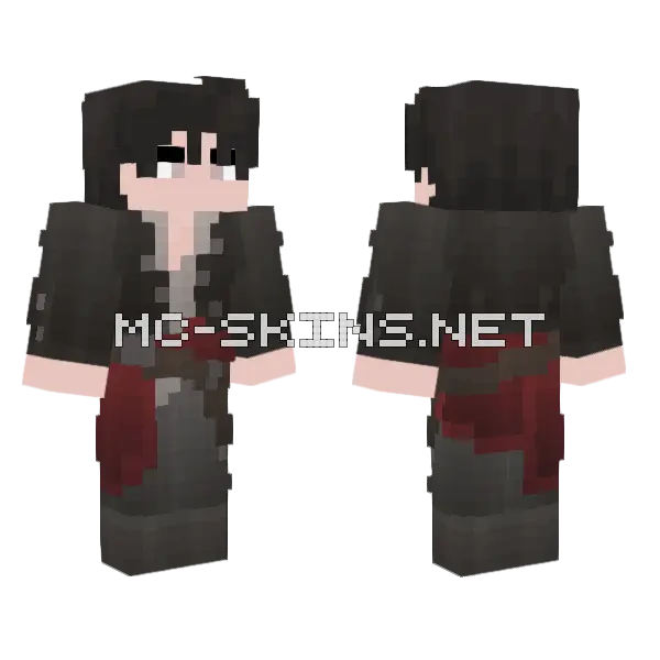 Dark Red Suit, front and back