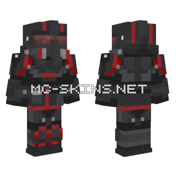Dark Robotic Armor, front and back