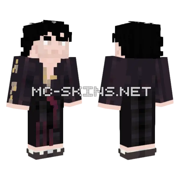 Dark School Uniform Minecraft skin, front and back