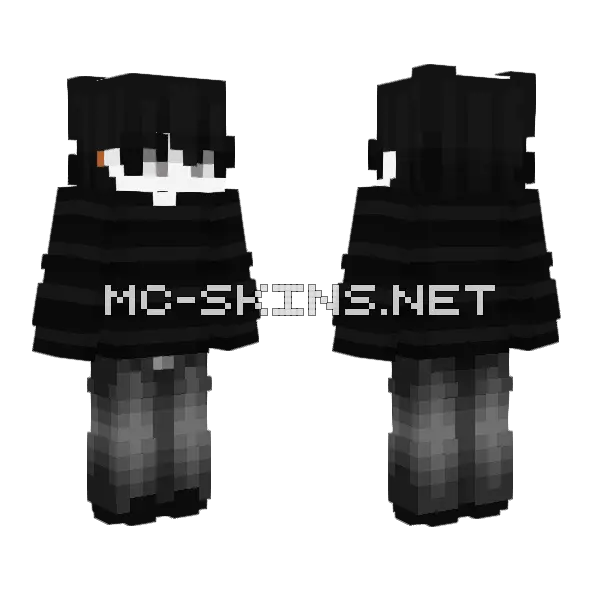 Dark Skin Minecraft skin, front and back