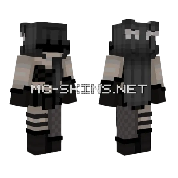 Dark Skin Minecraft skin, front and back