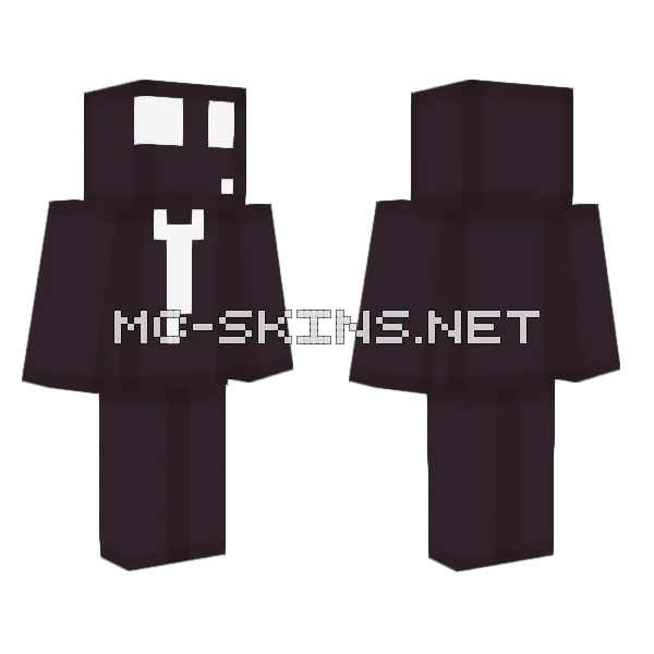 Dark Slime White Tie Minecraft skin, front and back
