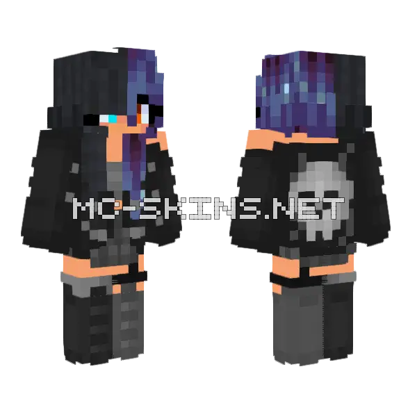 Dark Starry Knight Minecraft skin, front and back