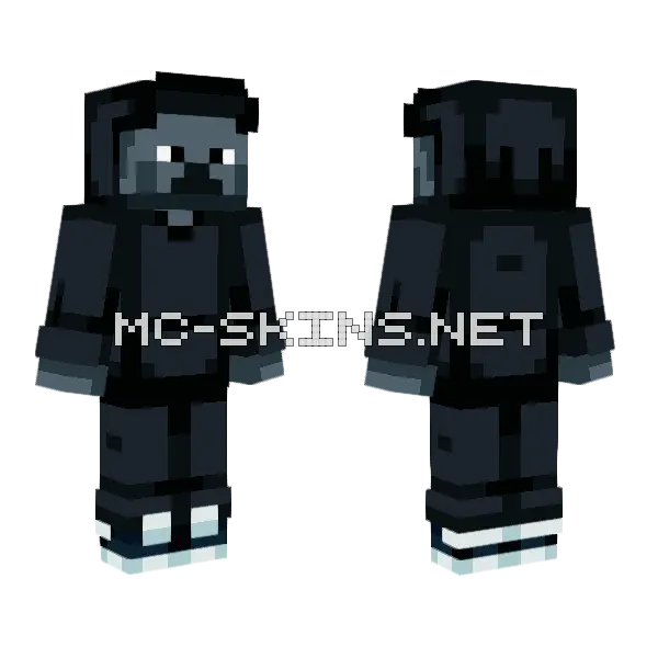 Dark Steve Minecraft skin, front and back