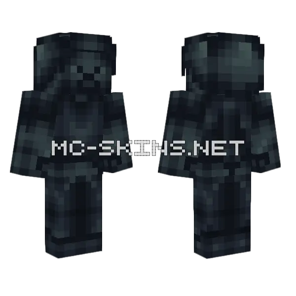 Dark Steve Minecraft skin, front and back