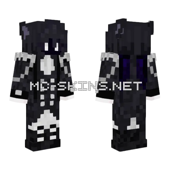 Dark Suit Attire Minecraft skin, front and back