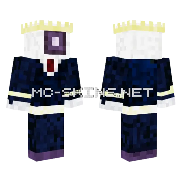 Dark Suit Avatar Minecraft skin, front and back
