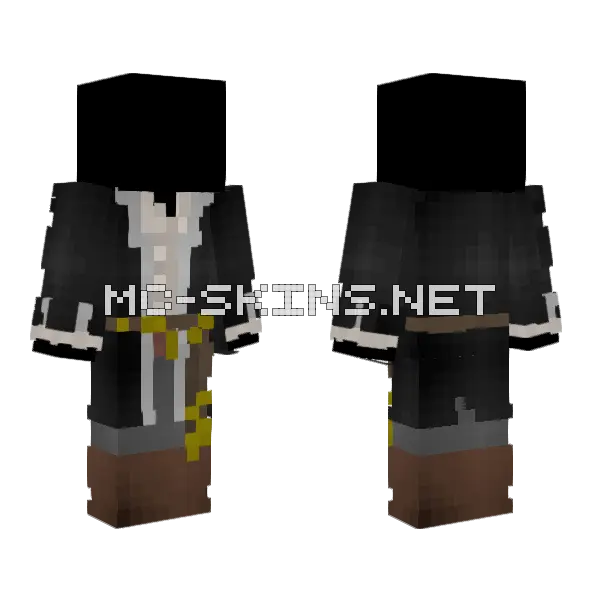 Dark Suit Gentleman Minecraft skin, front and back