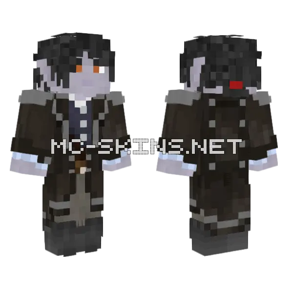 Dark Suit Vampire Minecraft skin, front and back