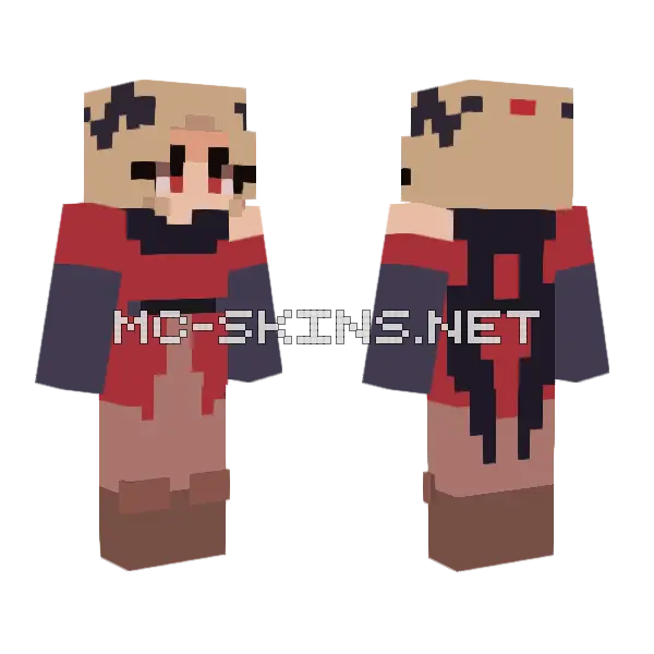 Dark Times FS Collab Minecraft skin, front and back
