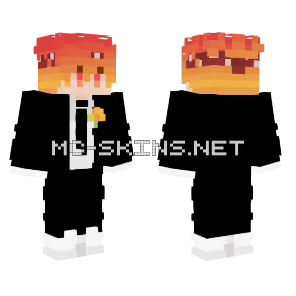 Dark Traje 2 Minecraft skin, front and back