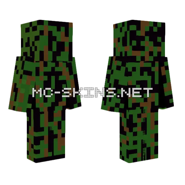 Dark Tree Camo, front and back