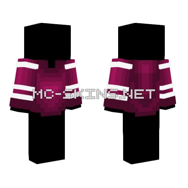 Dark Tulip Pink Outfit Minecraft skin, front and back