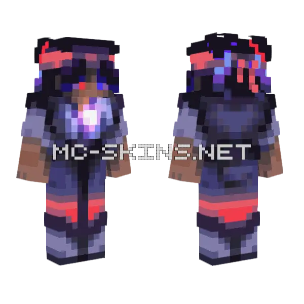 Dark Venom Suit Minecraft skin, front and back