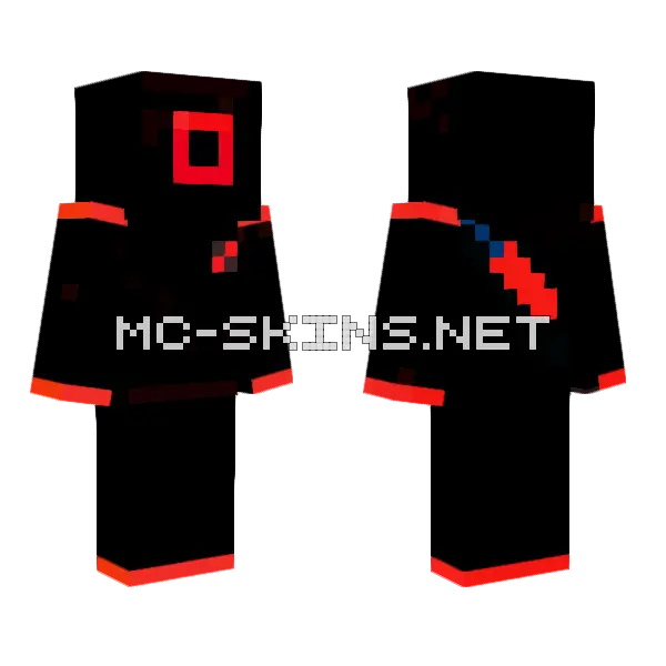 Dark Warrior Minecraft skin, front and back