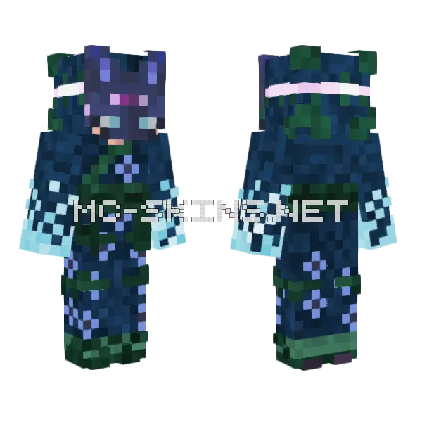 Dark Witch Minecraft skin, front and back