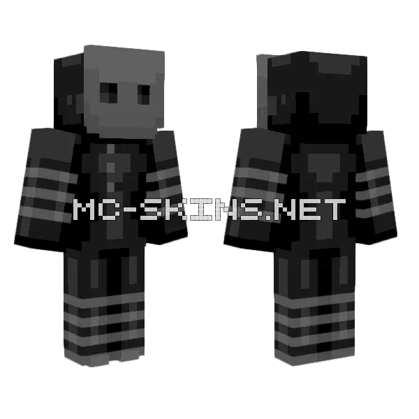 Darker Blank Puppet Minecraft skin, front and back
