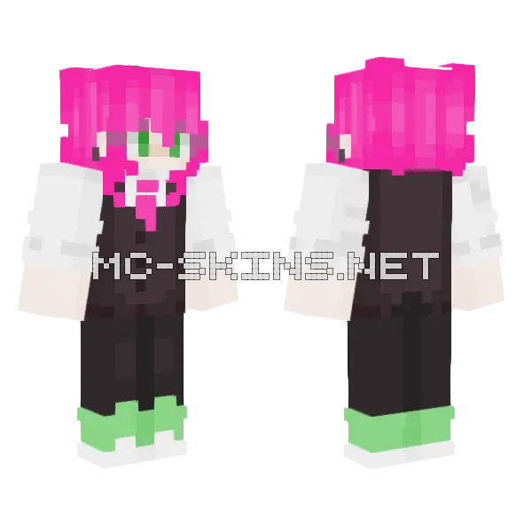 Darker Hair Girl Minecraft skin, front and back
