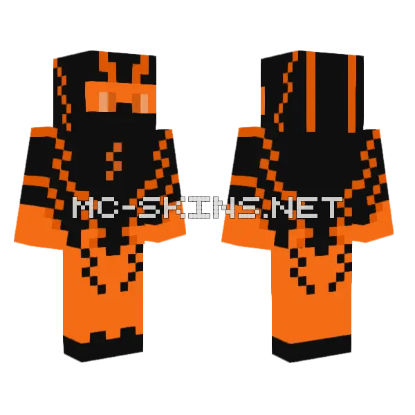 Darkracer Minecraft skin, front and back