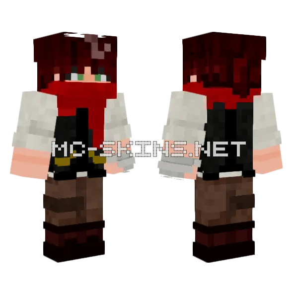 Darkwood Face Fix Minecraft skin, front and back