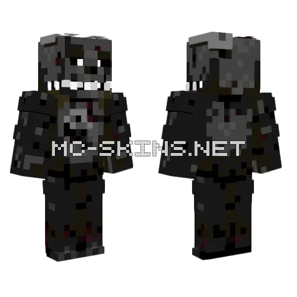 Darth Afton Minecraft skin, front and back