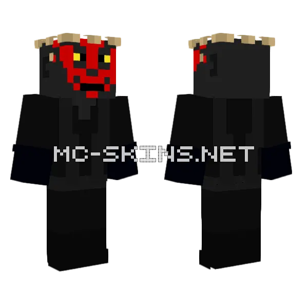Darth Maul Minecraft skin, front and back