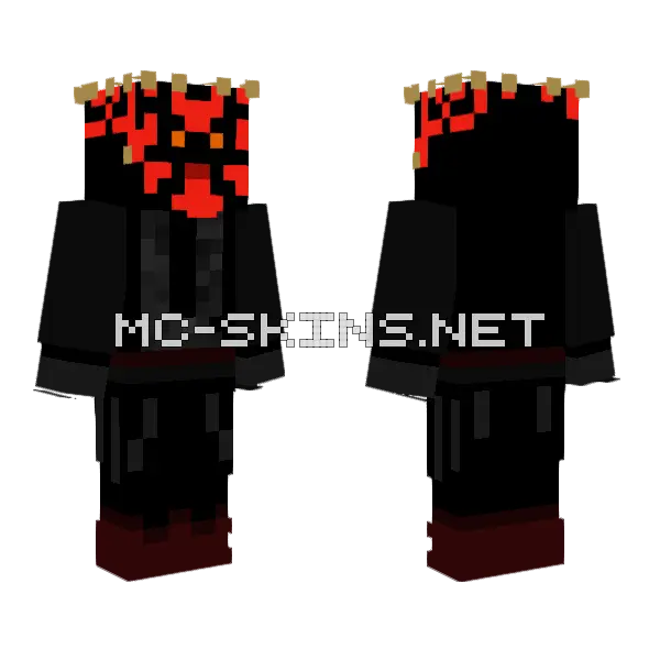 Darth Maul Minecraft skin, front and back