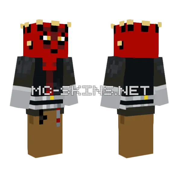 Darth Maul Clone Wars Minecraft skin, front and back