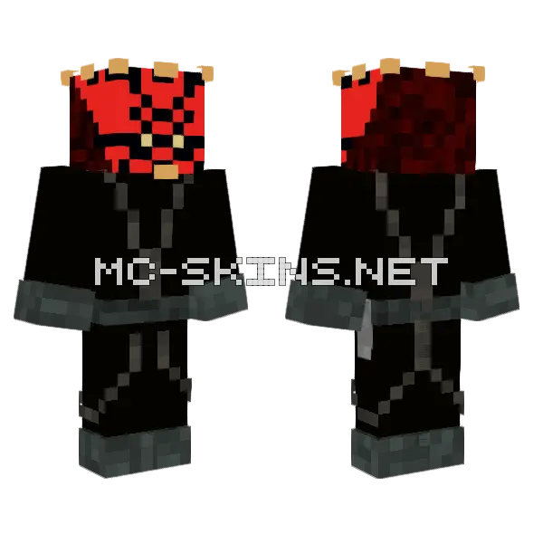 Darth Maul Minecraft skin, front and back