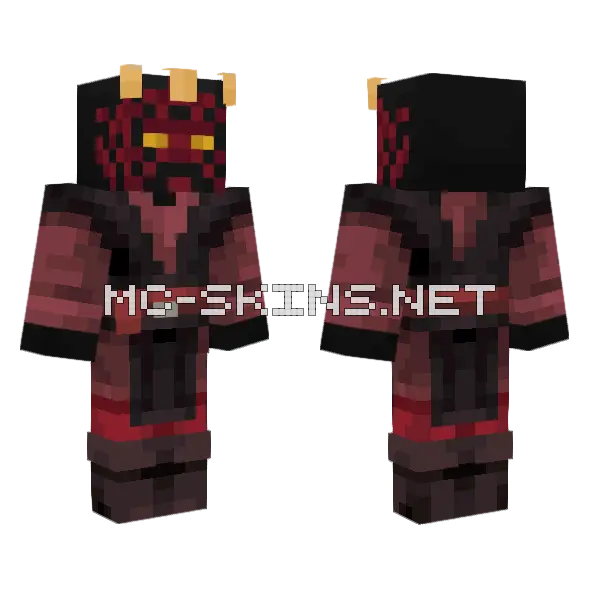 Darth Maul Minecraft skin, front and back