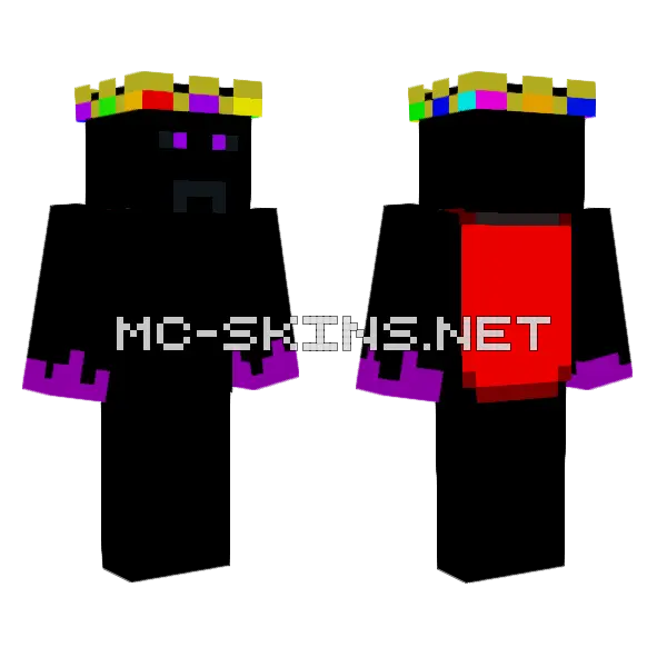 Darth Mines Minecraft skin, front and back