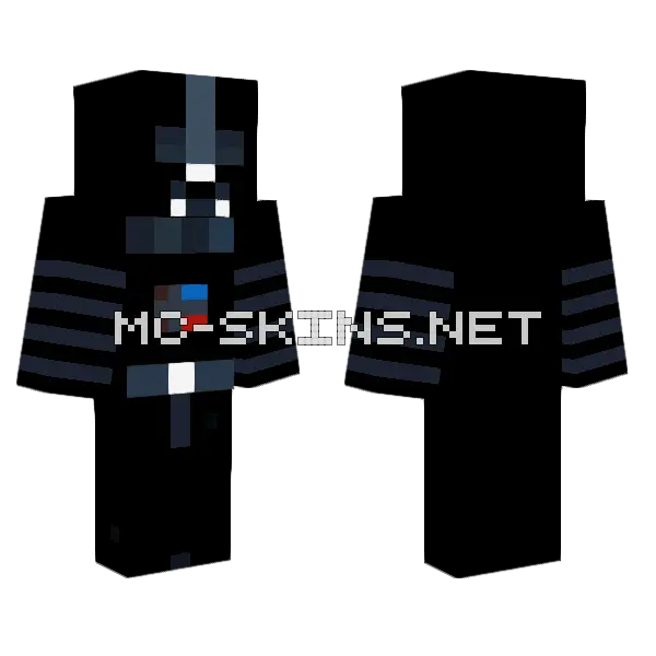 Darth Vader Minecraft skin, front and back