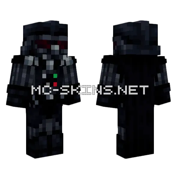 Darth Vader Minecraft skin, front and back