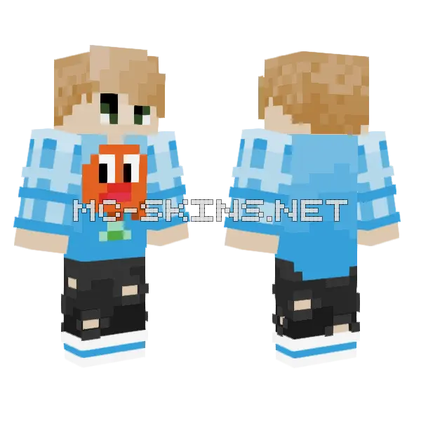 Darwin Amazing World Jumper Minecraft skin, front and back