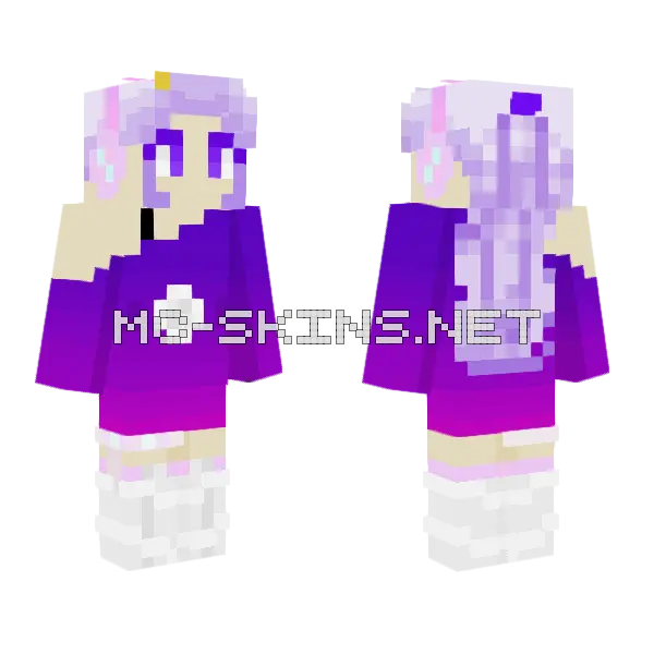 Dasha Minecraft skin, front and back
