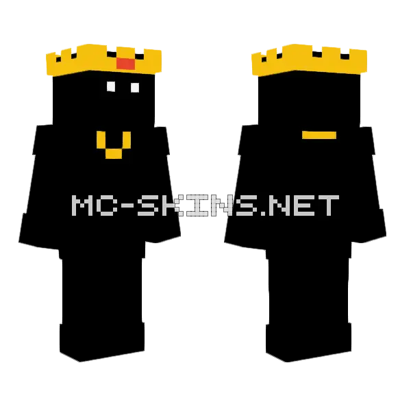 Dashbeaster Black Skin Minecraft skin, front and back