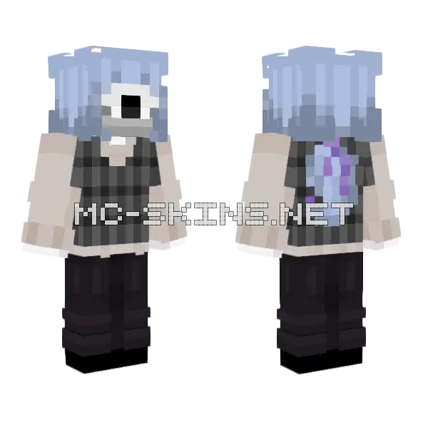 Data Casual Outfit Minecraft skin, front and back